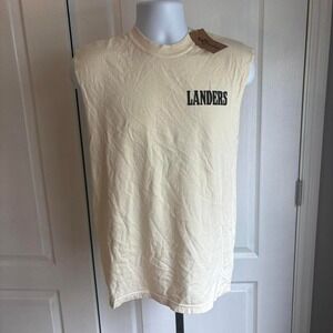Landers‎ Cream & black sleeveless Muscle top